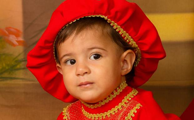 Fotos de acompanhamento mensal de bebê