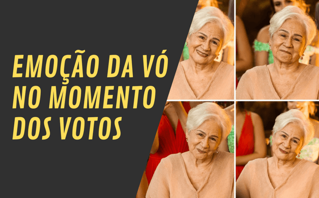 Emoção da vó no momento dos votos - Casamento de Bruna e Lucas - Casa de Chá