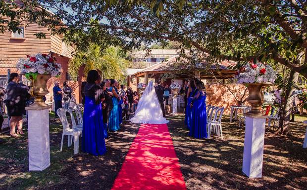 Casamento ao ar livre.