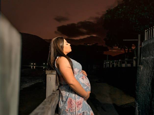 Gestante - Parto de Ensaio Gestante - Cherolly e Fabiano