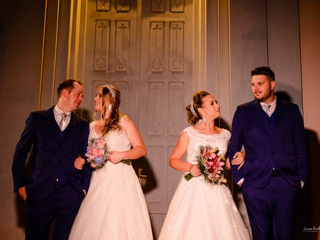 Casamento de Casamento Duplo no interior de Três de Maio