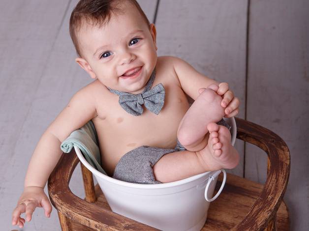 ACOMPANHAMENTO BEBÊ de ENSAIO 7 MESES ISAAC