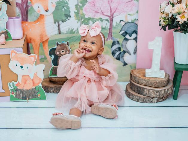 Infantil de Smash the Cake de Hadassa: 1 Ano no Bosque Encantado