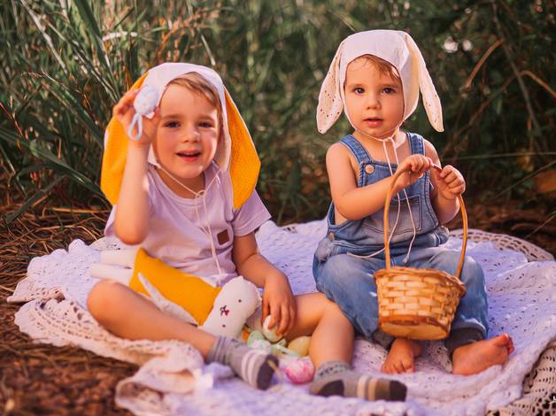 Infantil de Ensaio de Páscoa – Sebastian e Liam