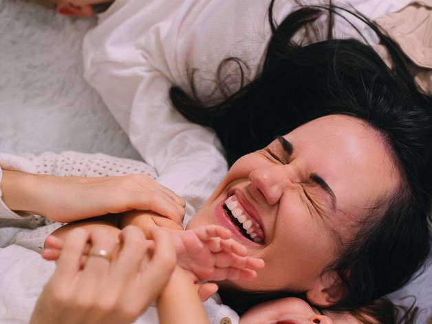 Família de Dia das Mães - Laís, Sebastian e Liam