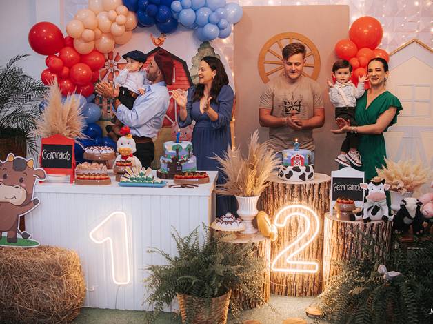 Aniversário de Aniversário 1 ano Conrado e 2 anos Fernando