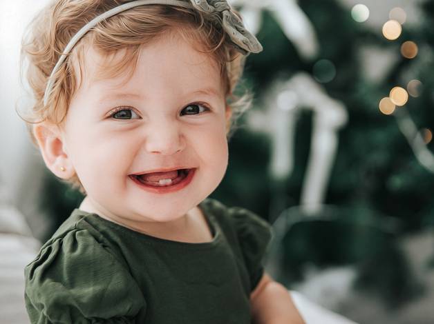 Infantil de Ensaio de Natal e 11 meses da Carolina