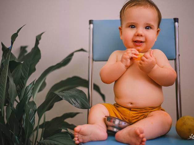 Infantil de 6 meses do Liam
