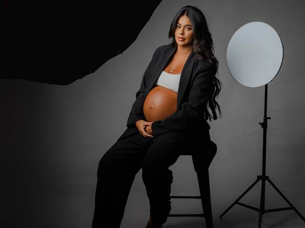 Gestante de gestante estúdio