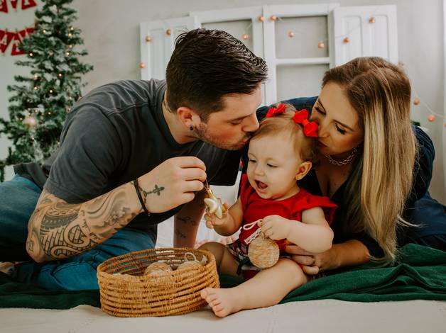 S•E•N•T•I•R em Família de Primeiro Natal da Maria Antonella