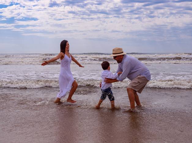 S•E•N•T•I•R em Família de Sábado de Praia!