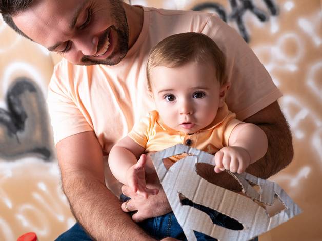 Acompanhamento Mensal de Miguel Coscia 6 meses | Laços de Dia dos Pais