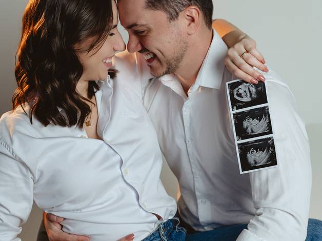 Gestante de Ensaio Revelação de Gestação | Esperando Heitor