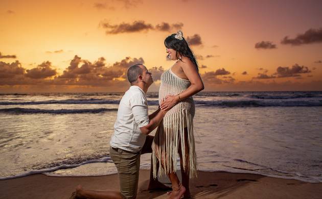 Ensaio Gestante de ensaio Amanhecer