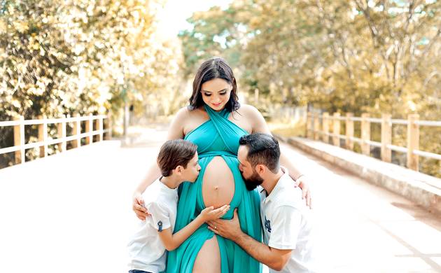 Gestante externo de Mayara em sua doce espera 