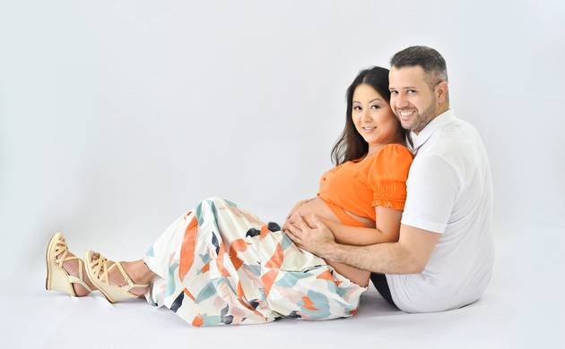 Gestante Studio de Simone em sua doce espera por Guilherme
