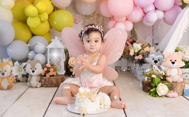 Smash the Cake de Isabela 1º aninho - Tema: Bosque encantado 