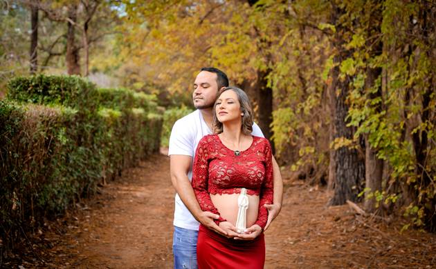 Gestante externo de Simone em sua doce espera por Julia 