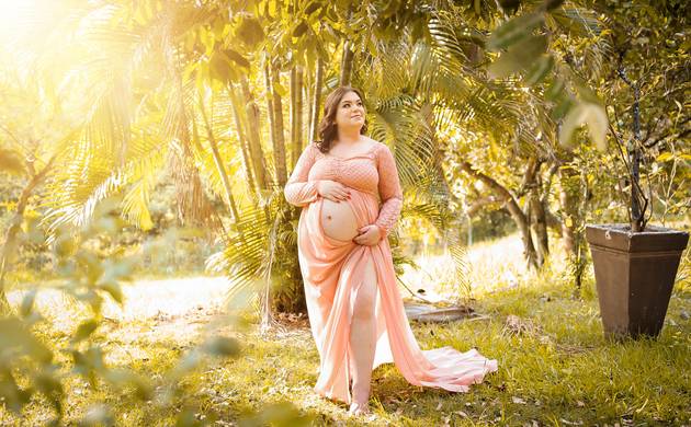 Gestante externo de Beatriz em sua doce espera por Eloa 