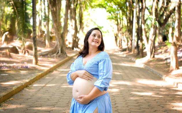 Gestante externo de Sonia em sua doce espera por Otávio 