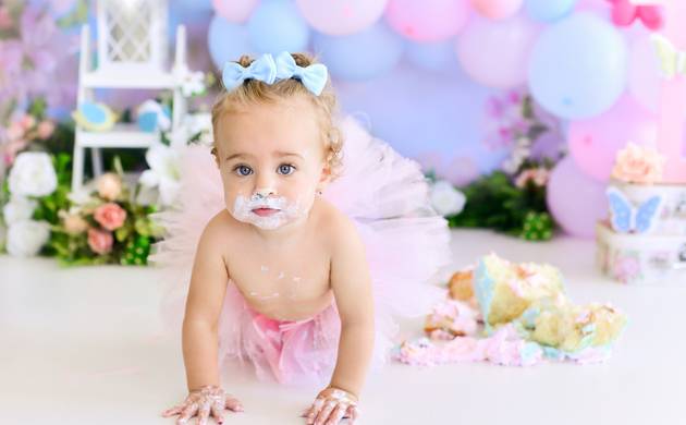 Smash the Cake de Olívia - Tema: Jardim 