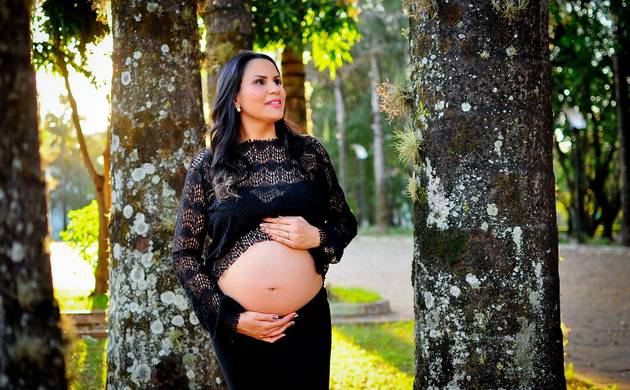 Gestante externo de Roseli em sua doce espera - 