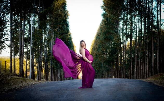 Gestante externo de Thais em sua doce espera 