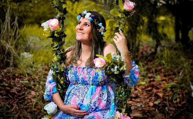 Gestante externo de Juliana em sua doce espera 