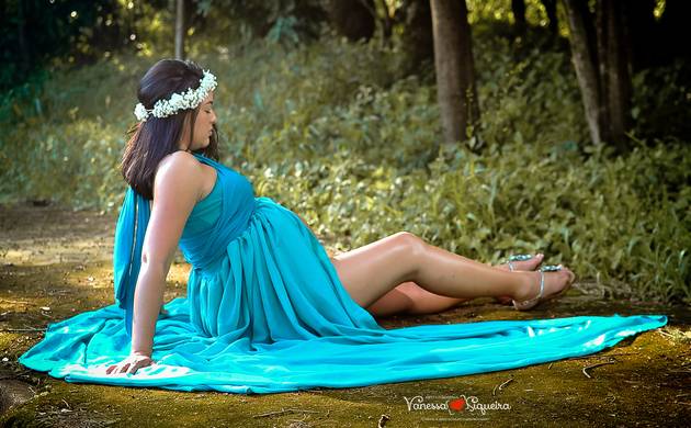 Gestante externo de Laine em sua doce espera 