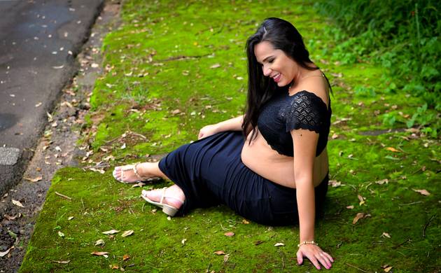 Gestante externo de Mayara em sua doce espera 