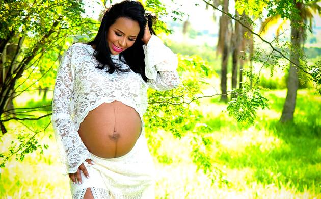 Gestante externo de Vanessa em sua doce espera 