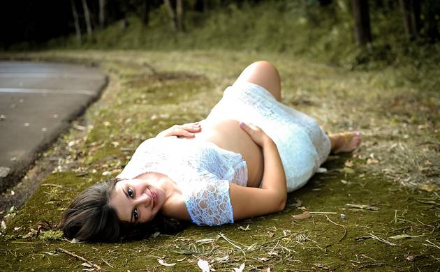 Gestante externo de Jaqueline em sua doce espera 