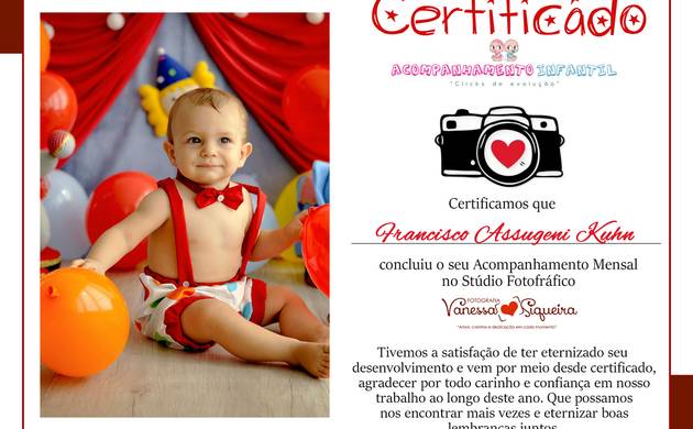 Acompanhamento Bebê de Francisco - Mensal 