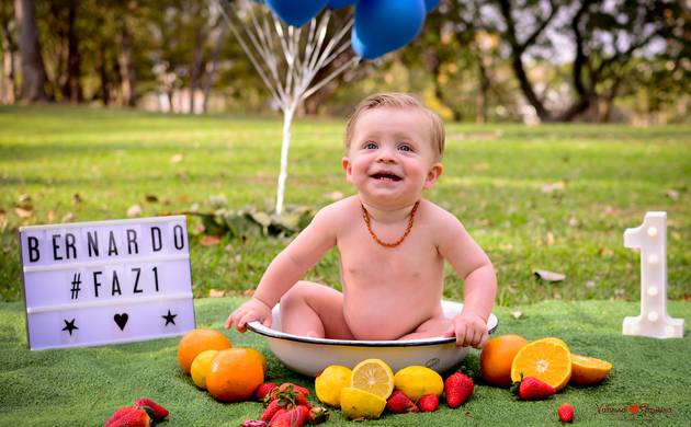 Ensaios externos  de Bernardo - 12 meses + Fruit Bath Baby
