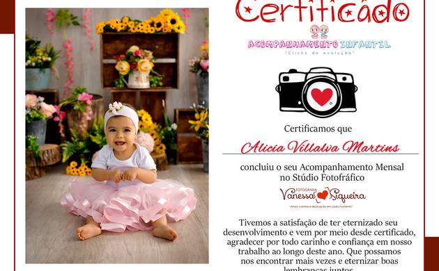 Acompanhamento Bebê de Alicia - Mensal 