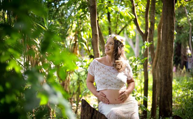 Gestante externo de Neia em sua doce espera