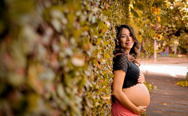 Gestante externo de Cielia em sua Doce espera