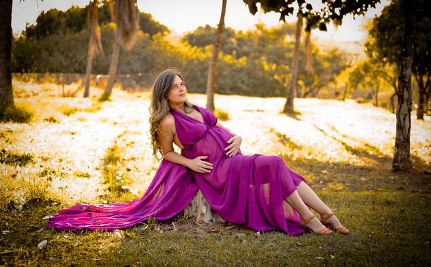 Gestante externo de Heloise em sua doce espera