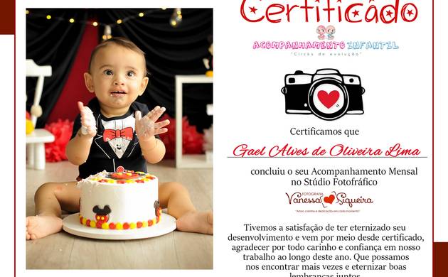 Acompanhamento Bebê de Gael - mensal