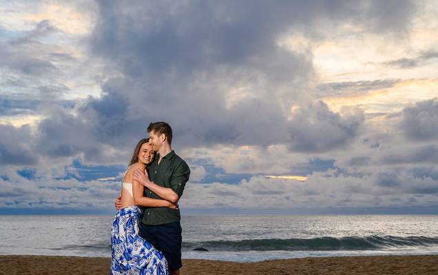 Ensaio Casal - Pré Casamento de Ensaio Romântico ao Amanhecer: Andreia e Philipp em Balneário Camboriú