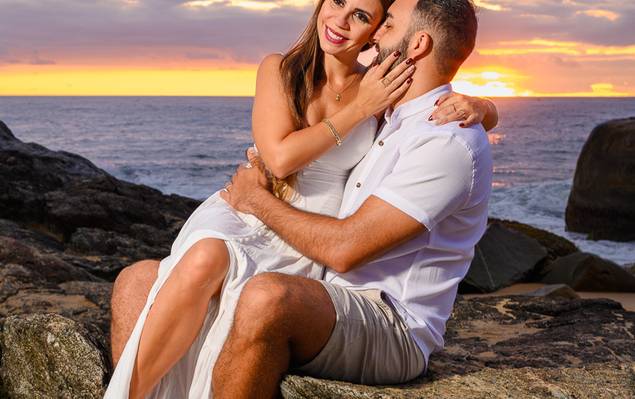 Ensaio Casal - Pré Casamento de Ensaio de Casal na Praia do Estaleirinho – Balneário Camboriú | Ana Paula & Natan