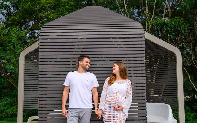 Gestante - Família de Ensaio Gestante em Porto Belo – Vivapark como cenário para fotos em Santa Catarina