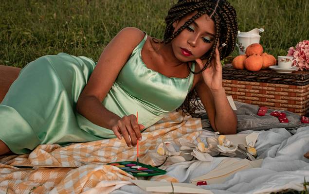 Ensaio Feminino de Ensaio Piquinique