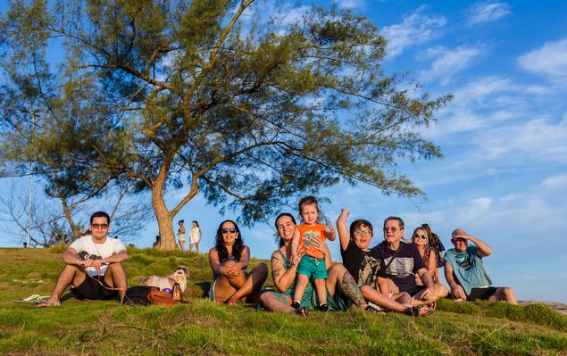 Ensaio de O Amor descansa na varanda