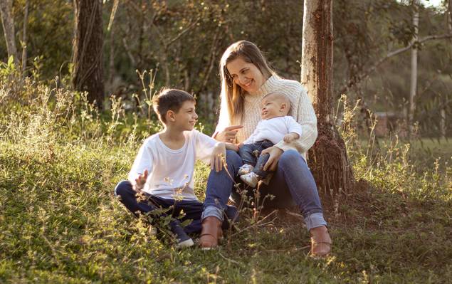Ensaio Família | Infantil | Casal de Luana e seus filhos Vicente e Benício