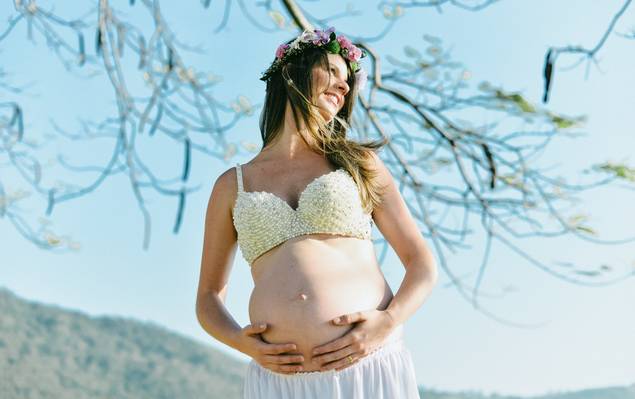 Maternidade de Esperando Mel  - Ensaio Barriga + Bebê