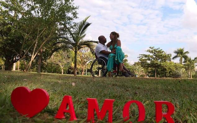 Fotos Casal de Ensaio externo Cadeirante 