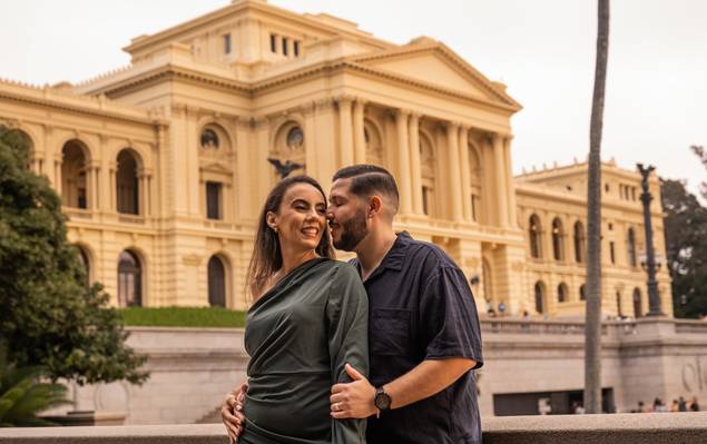 Ensaios de Ensaio Pre Wedding realizado no Parque da Independência da Ana e do Lucas