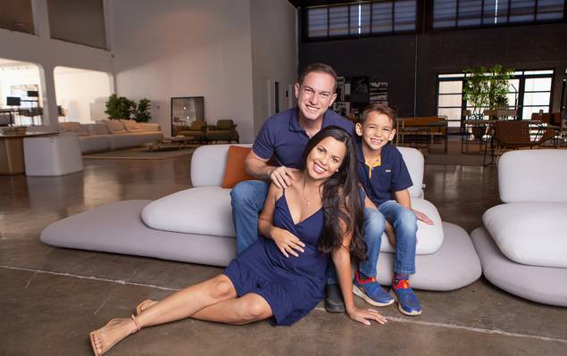 Gestante de Andrea, Marcos e Pedro esperando pelo Lucas