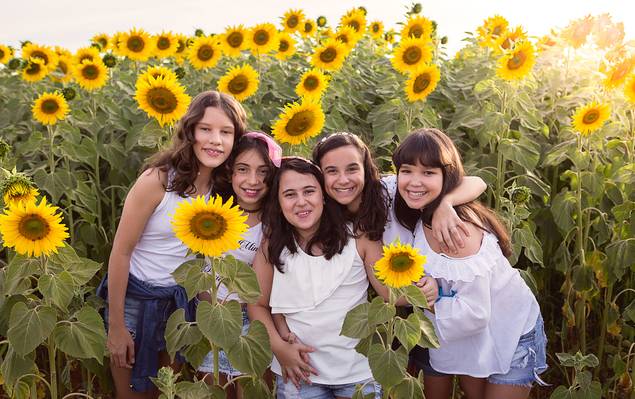 Teen de Amigas no Girassol